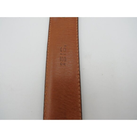 Polo Ralph Lauren Belt Mens 40 Black Leather Croc Embossed Dress Made in USA - Picture 5 of 9